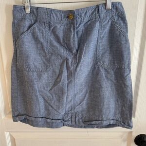Talbots Chambray Blue Skirt